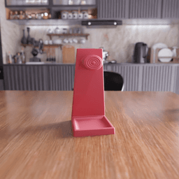 Modern Headphone Stand with Integrated Tray 3d model