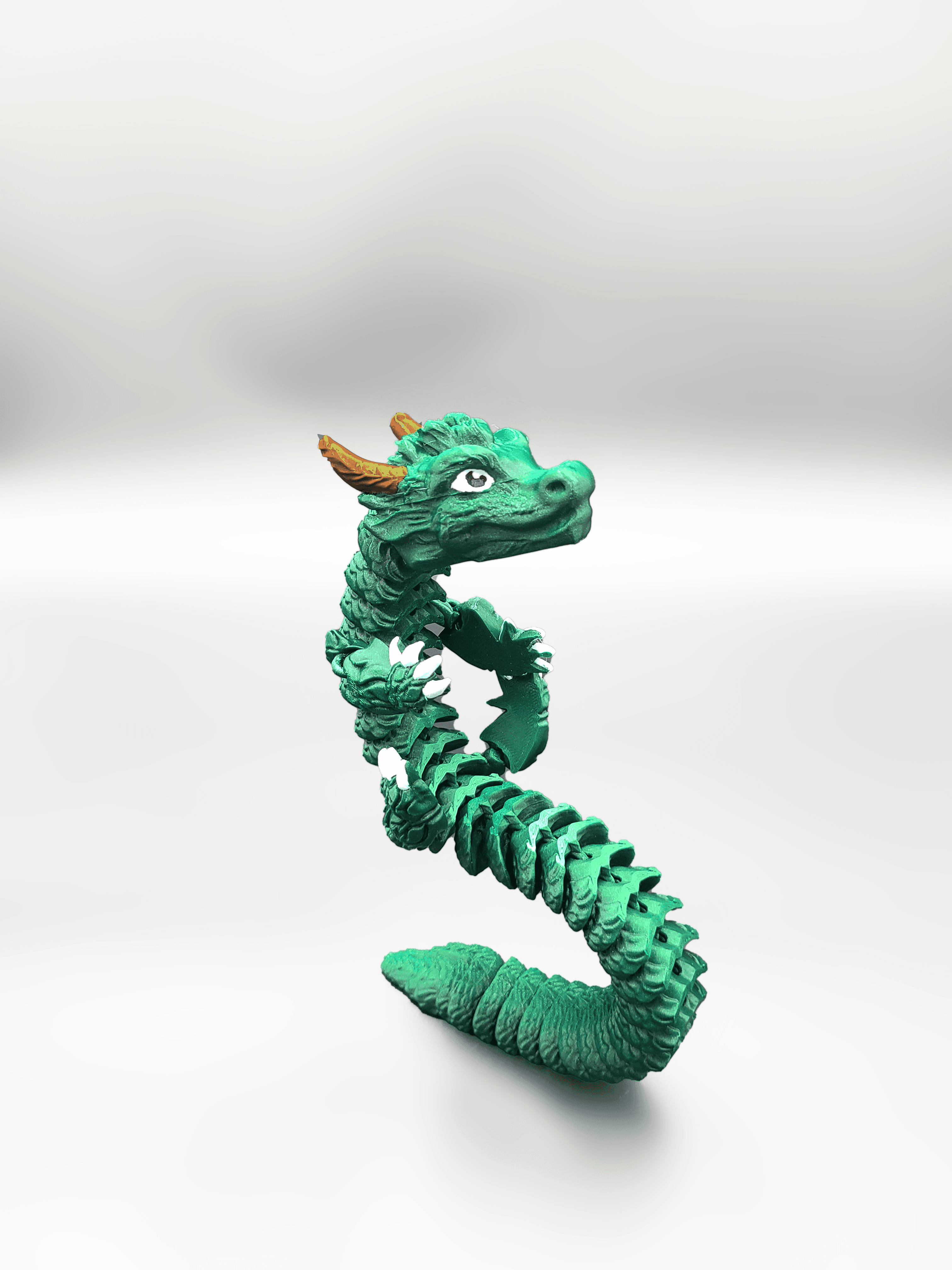 Chip, Wood Dragon - Articulated Dragon Snap-Flex Fidget (Loose Joints) 3d model