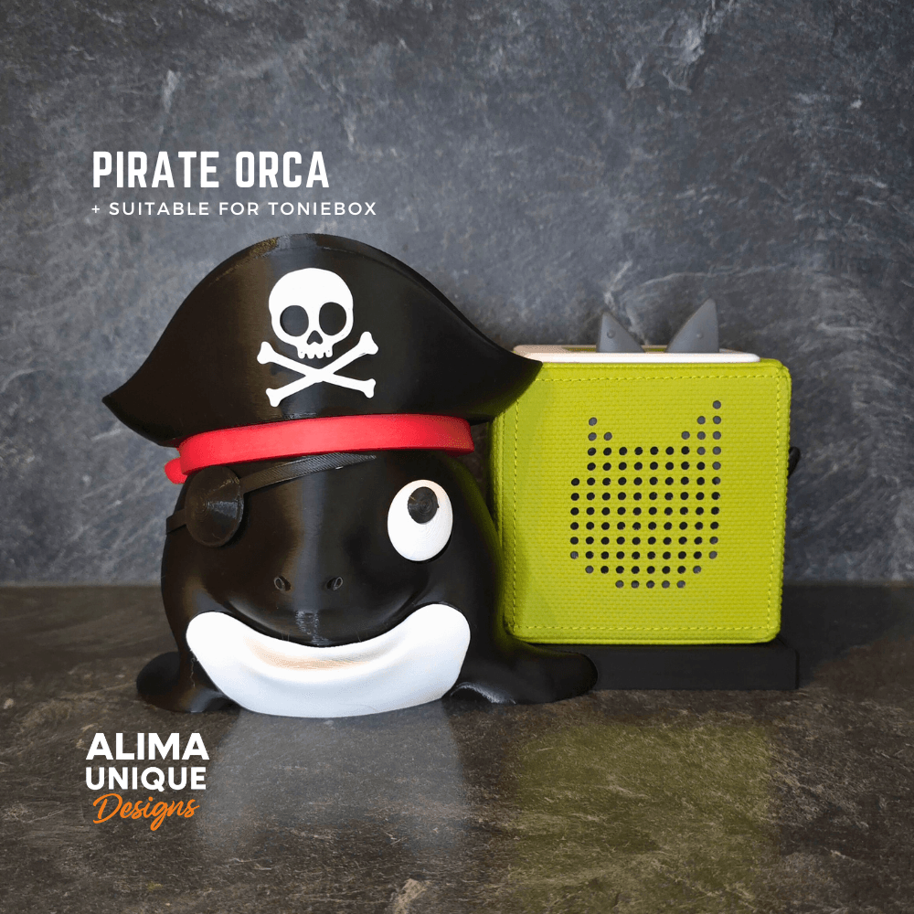 Pirate Orca suitable for Toniebox 3d model