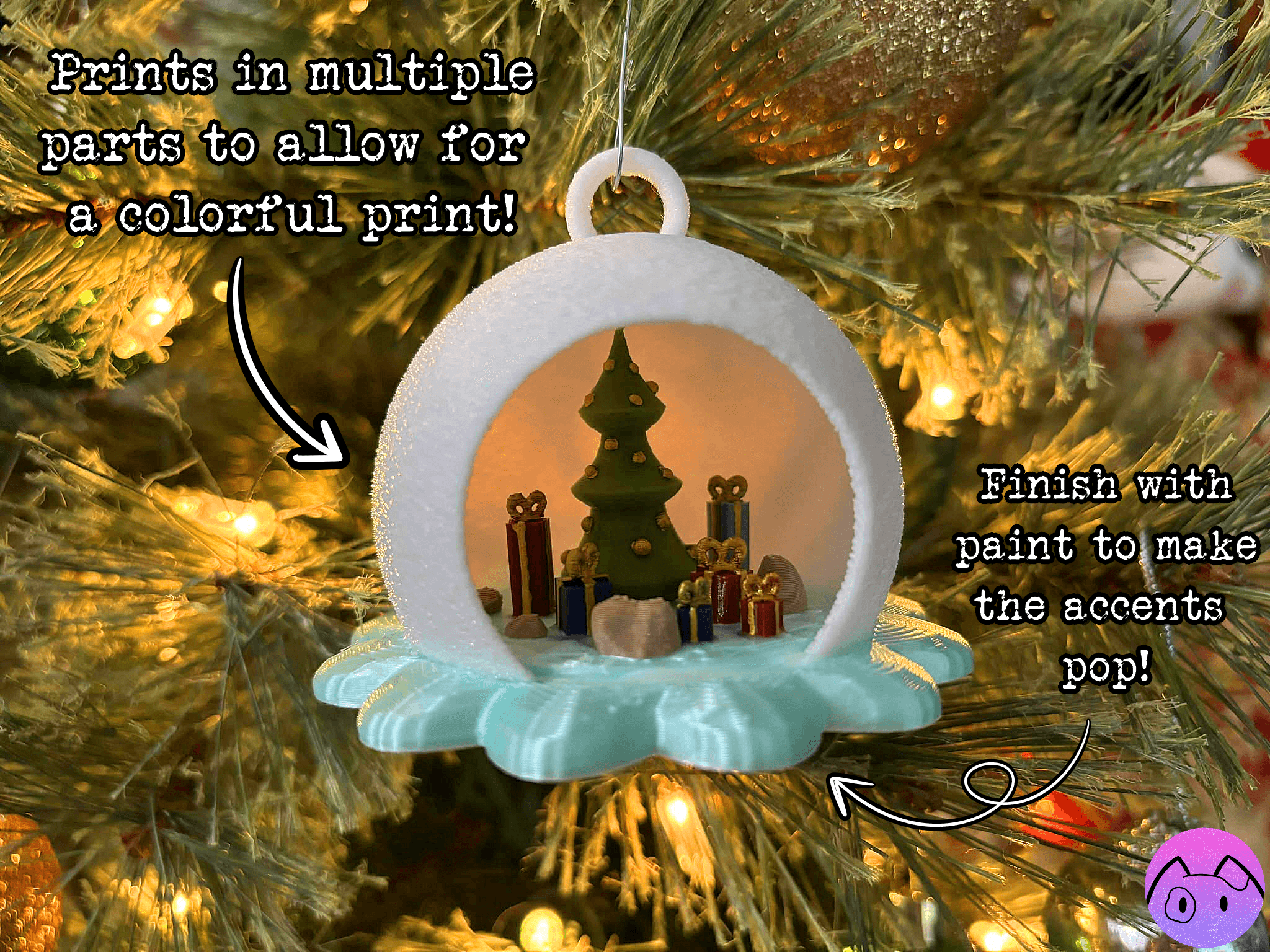 Snow Dome Ornament 3d model