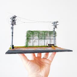 Street and Parking Diorama for Hot Wheels and 1:64 Diecast Cars 3d model