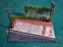 Street and Parking Diorama for Hot Wheels and 1:64 Diecast Cars 3d model