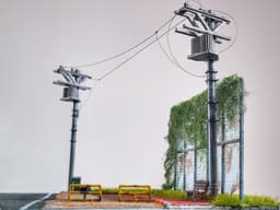 Street and Parking Diorama for Hot Wheels and 1:64 Diecast Cars 3d model