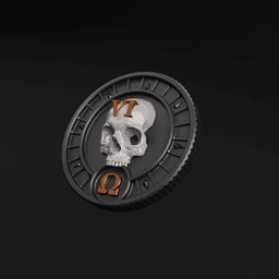 Skull token (40mm) 3d model