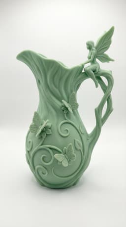 Whimsical Fairy Garden Pitcher Vase 3d model