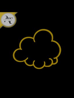 Simple Cloud Symbol - 2D Art 3d model