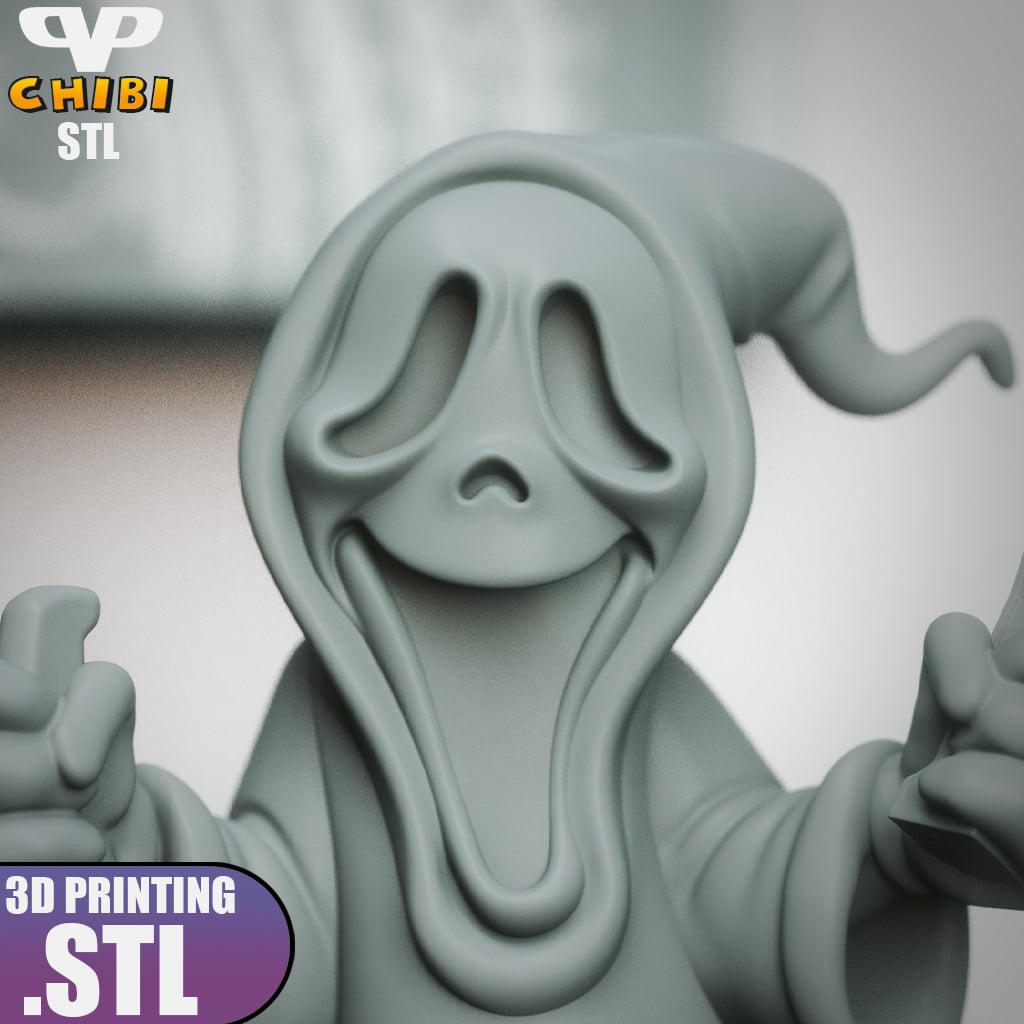 Ghostface Chibi STL for 3D Printing ChibiSTL 3DXM 3d model