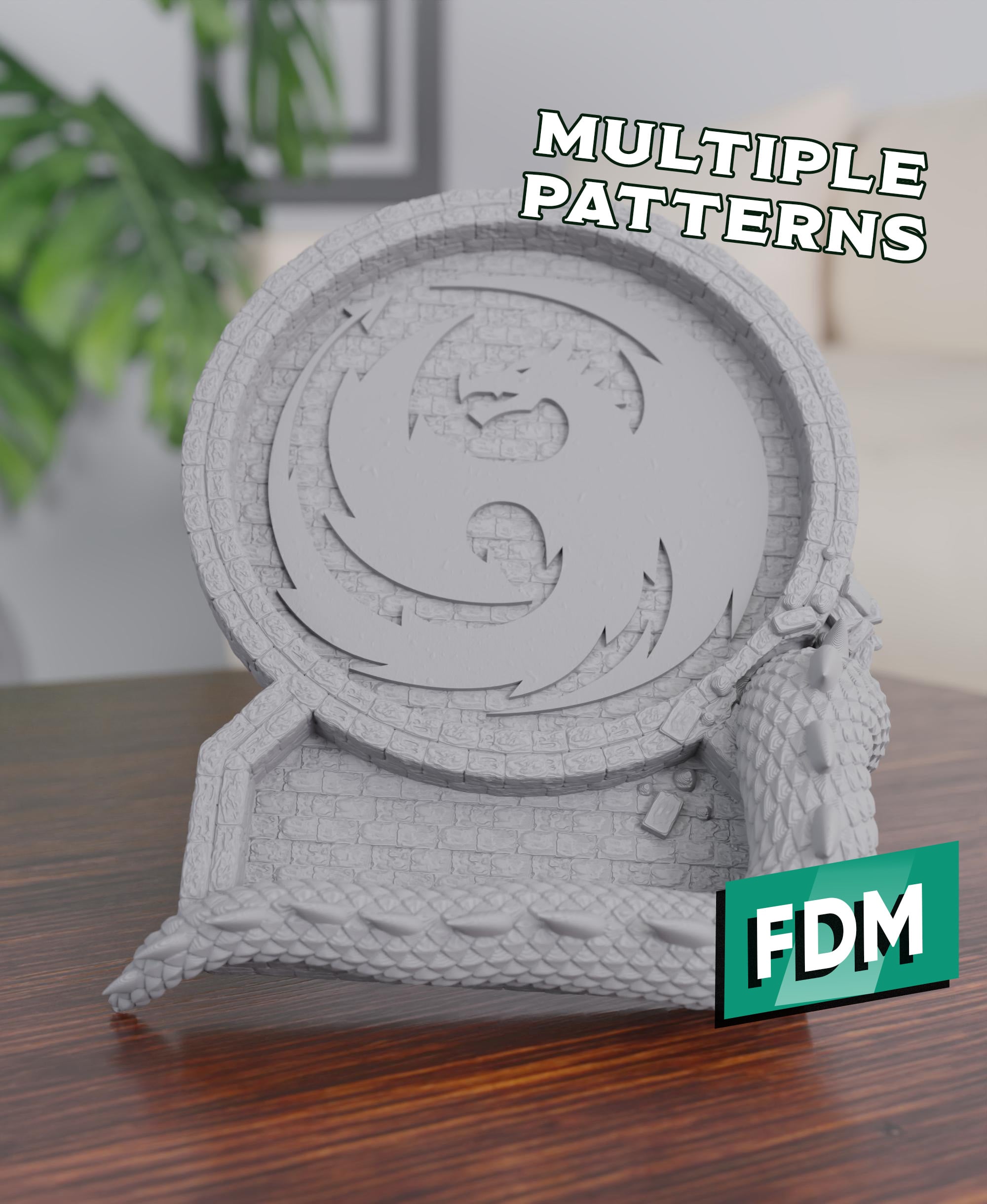 RPG - Dragontail Coasters 3d model
