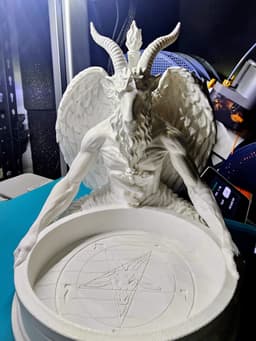 Baphomet Bowl of Offering – Trinket Dish – Gothic Altar Bowl – Fantasy Decor 3d model