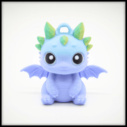 Crystal Baby Dragon Keychain 3d model