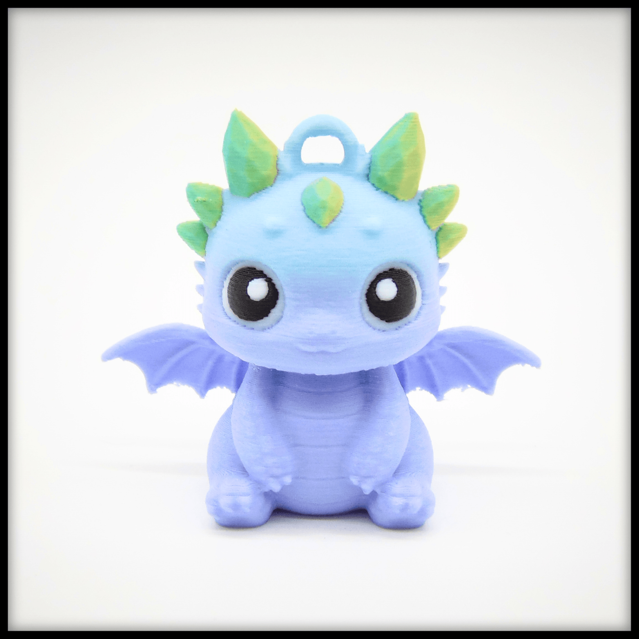 Crystal Baby Dragon Keychain 3d model
