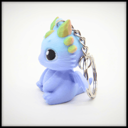 Crystal Baby Dragon Keychain 3d model