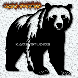 realistic bear wall art grizzly bear wall decor cabin decoration wildlife animal 3d model
