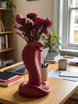 Cobra Snake Vase - Gothic Plant Pot & Home Decor 3d model