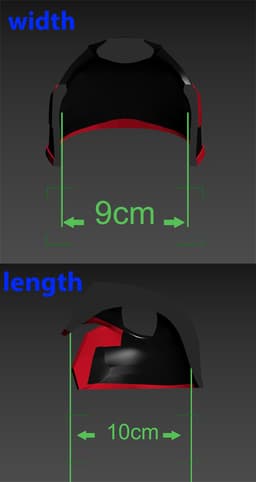 Judge Dredd Cat Helmet Multicolor 3d model