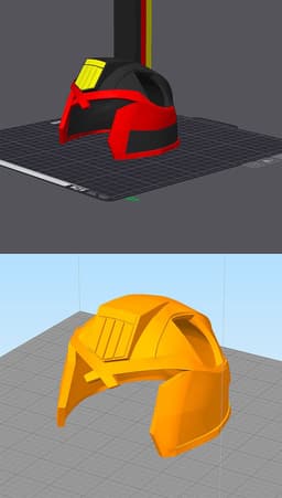 Judge Dredd Cat Helmet Multicolor 3d model