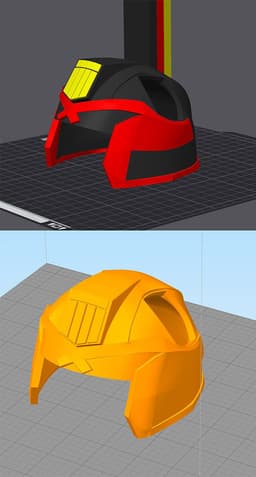 Judge Dredd Cat Helmet Multicolor 3d model