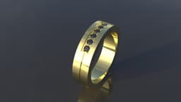 Luxury Channel Set Band Titan Blue 3d model
