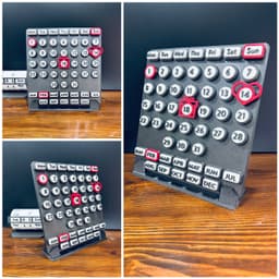 Retro perpetual calendar 3d model