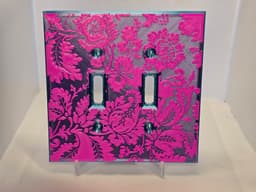 Wall Plate - Two Toggle (Size: Jumbo) - William Morris Pattern 3d model