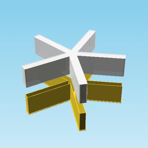 Fract5-1, nestable box (v2) 3d model