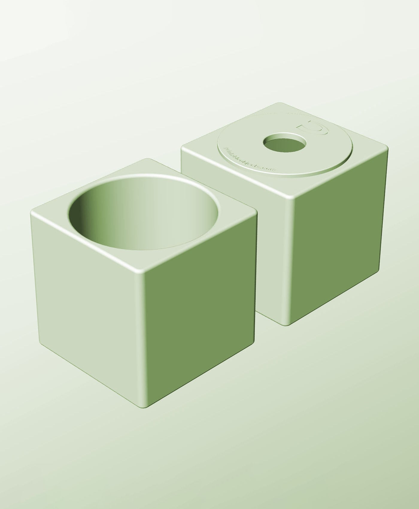 CS128-140-P Stackable pierced bin box module for creative decor 3d model