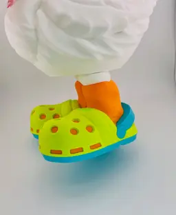 Grocs Shoes & Bucket Hat Goose Gear for Porch Goose 3d model
