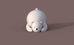 bear cute 3d model