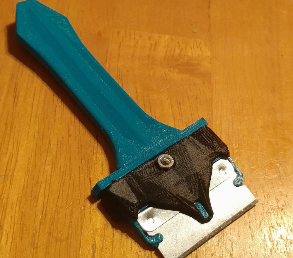 Single-edge razor scraper 3d model