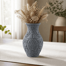 Aztec Relief Vase - Ancient Temple Decorative Vase 3d model