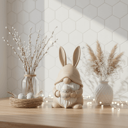 Easter Gnome STL Bundle - Cute Gnomes - Spring Table Decor 3d model