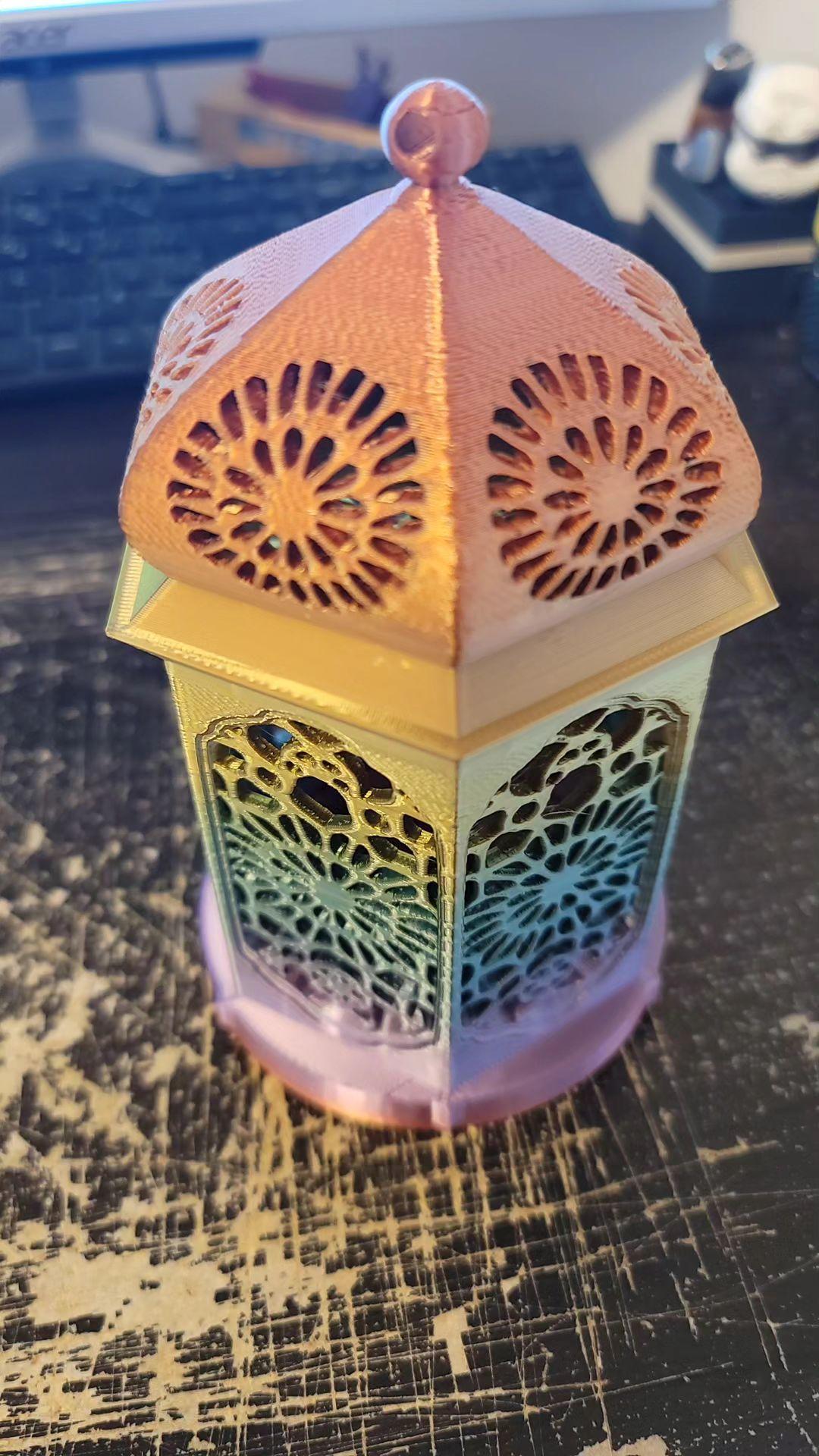 Arabic Style Lantern - Shrunk the height to fit on my Adventurer 3 - 3d model