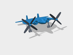 Printable XF5U Pancake Plane 3d model