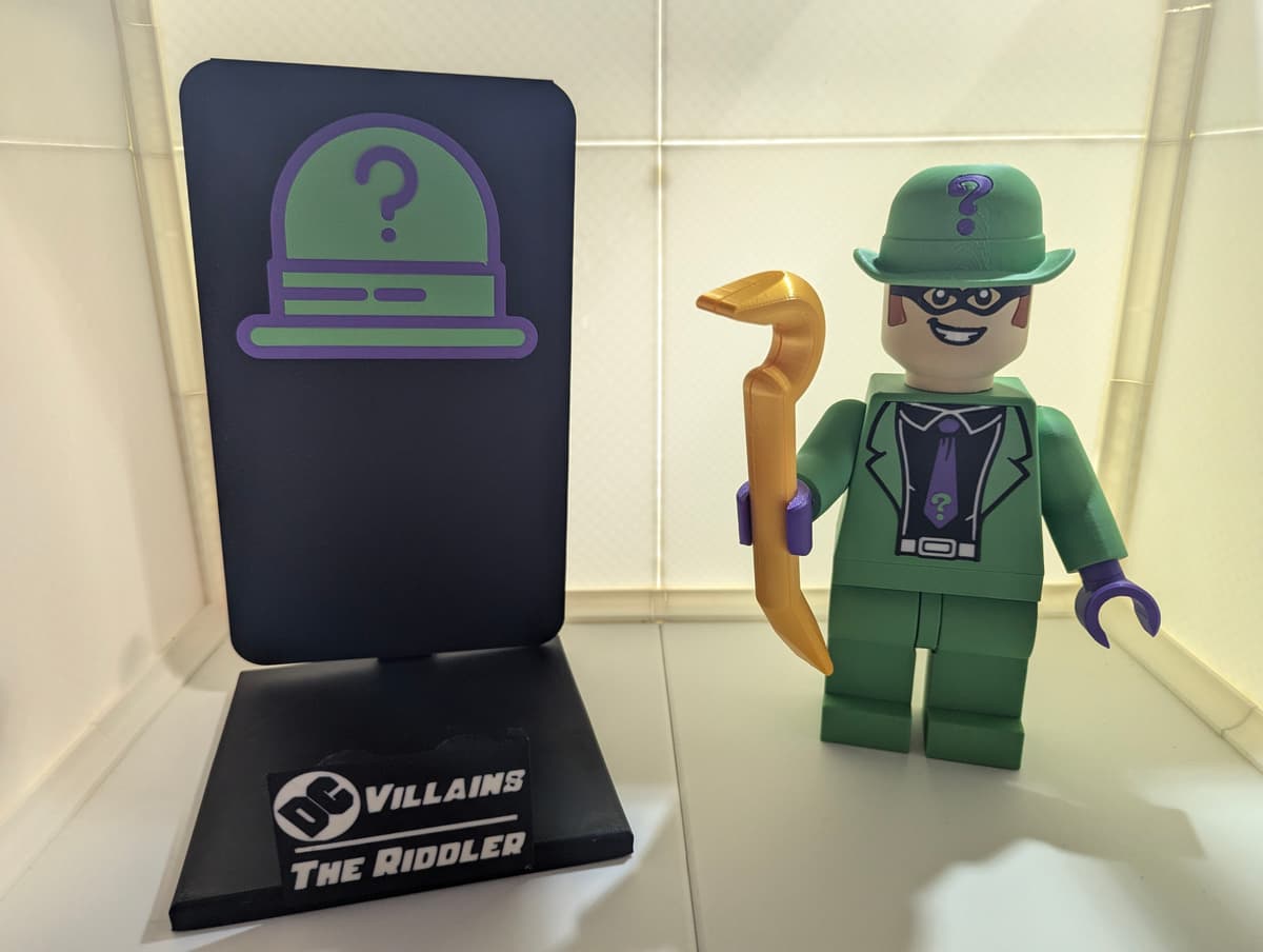 Lego Riddler Ogp Box Select membership plan including Riddler Multicolor Nameplate Set