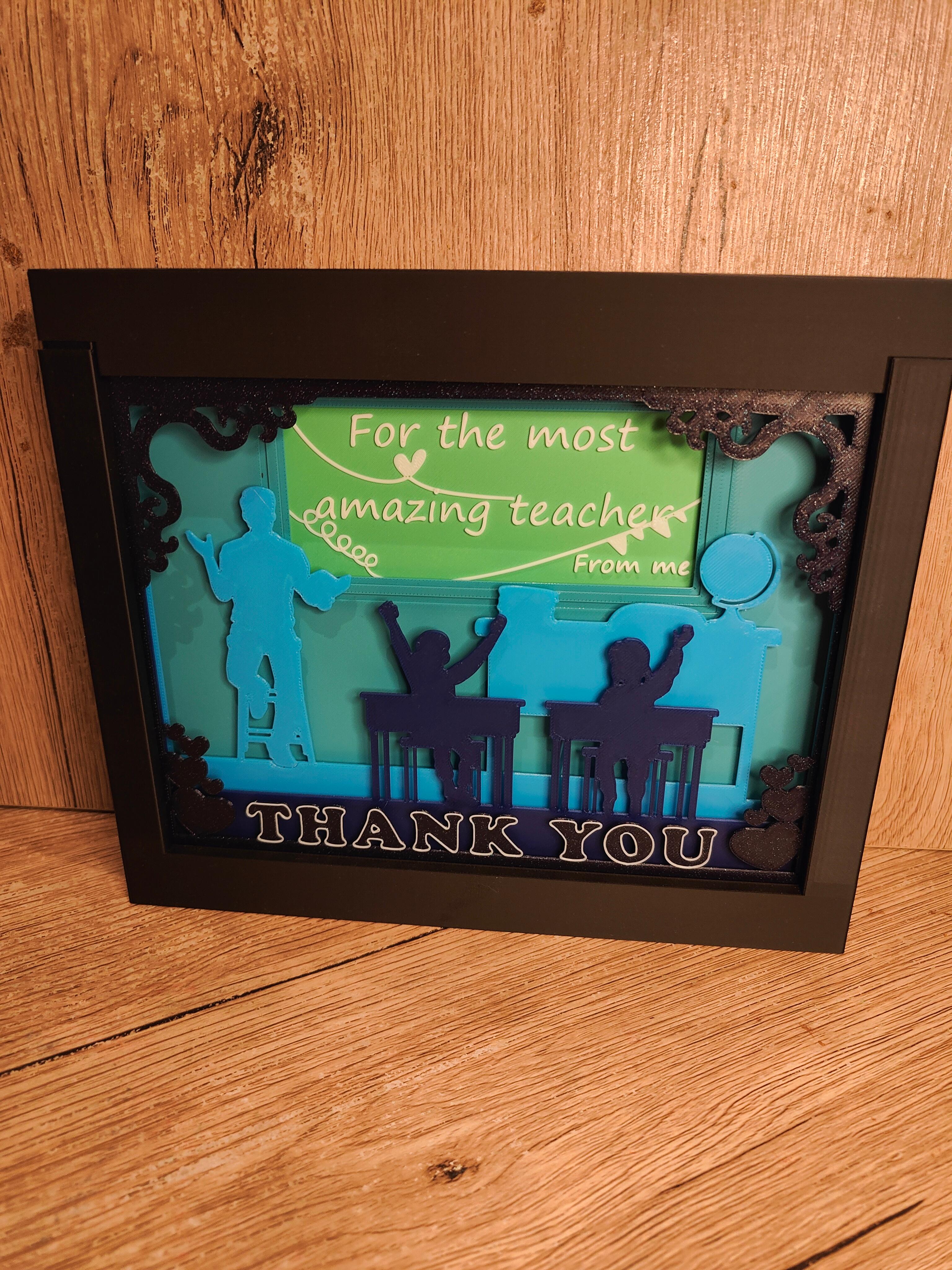 Teacher Appreciation Shadow Box 3d model