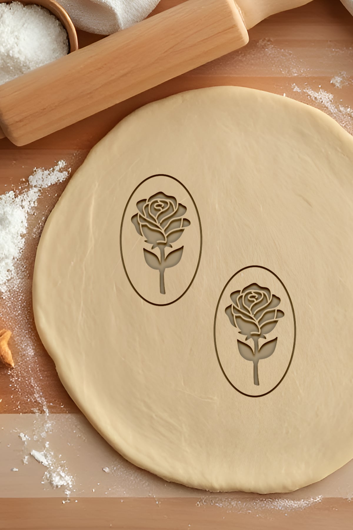 Rose Cookie Cutter, Biscuit Cutter 3d model