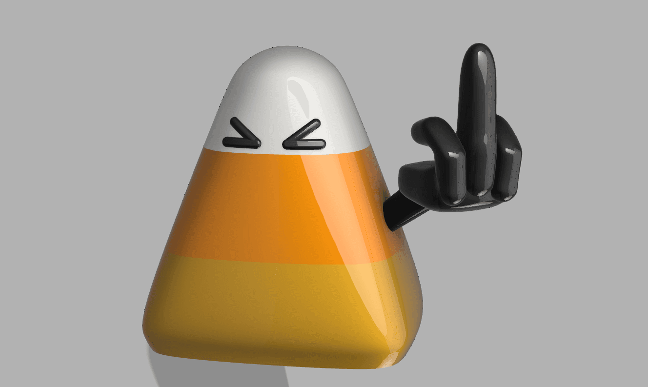 FU CANDY CORN , FOR THOSE WHO LOVE, HATE, CANDY, CORN 3d model
