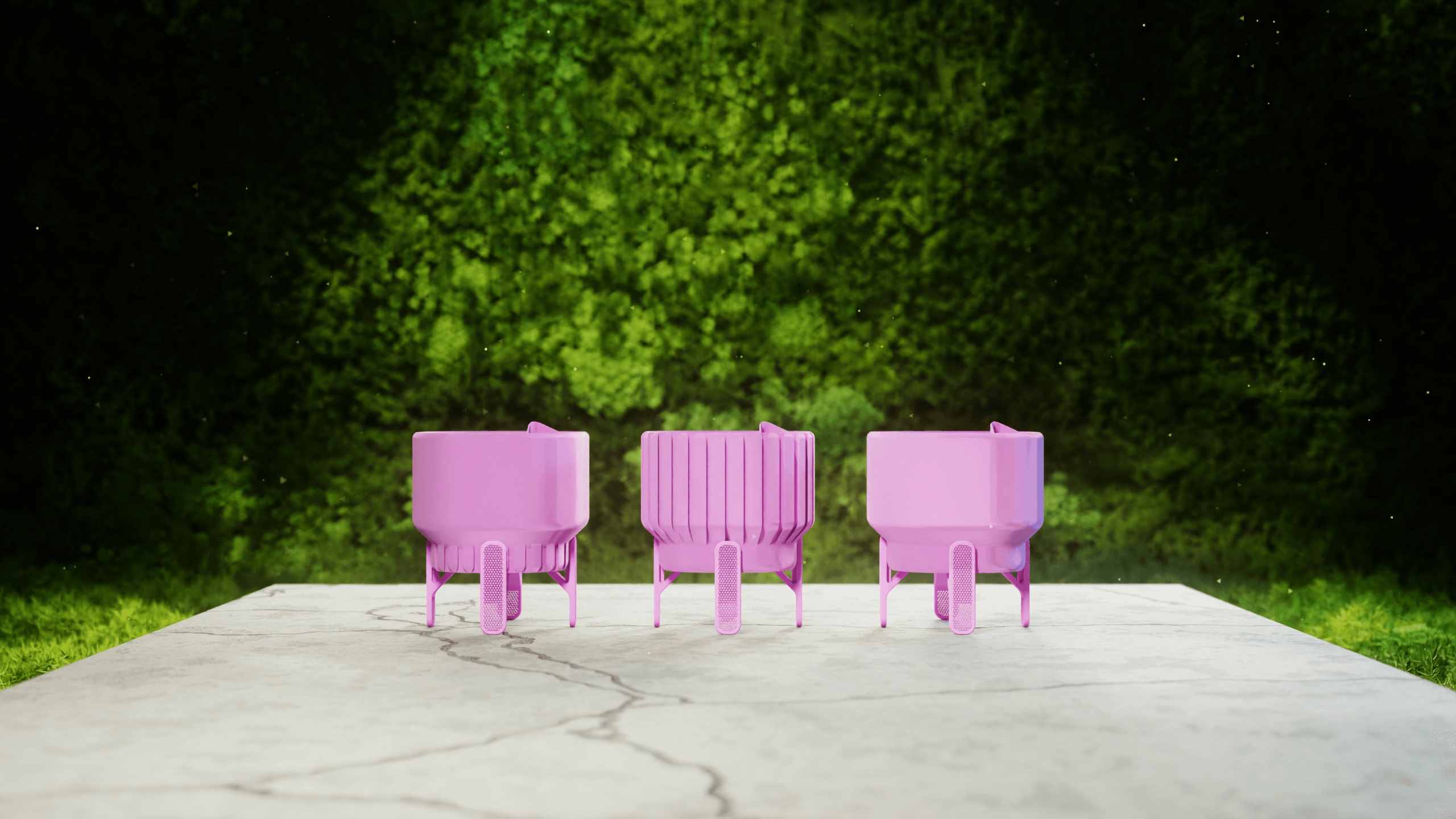 Plant Pot M: 3 Designs 3d model
