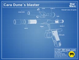 Cara Dune's Blaster 3d model