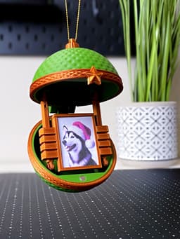 Photo Frame Christmas Ball 3d model