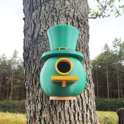 LUCKY TOP HAT BIRD HOUSE 3d model