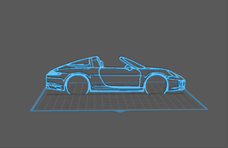 Porsche - 991 Targa 4S Wall Art 3d model