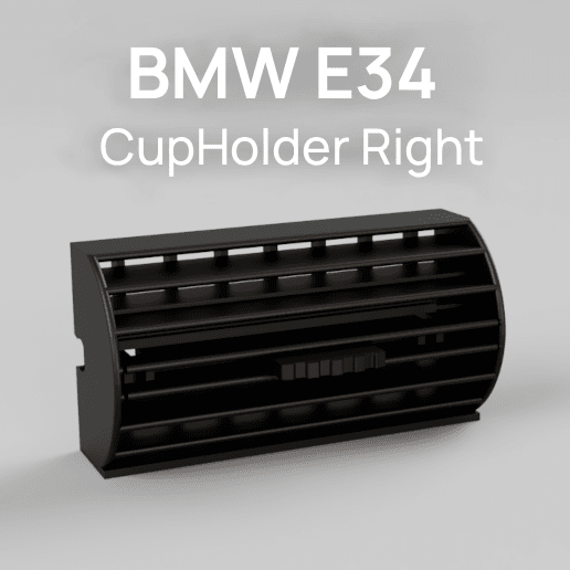 BMW E34 Cup Holder Manual Version Center Console Right 3d model