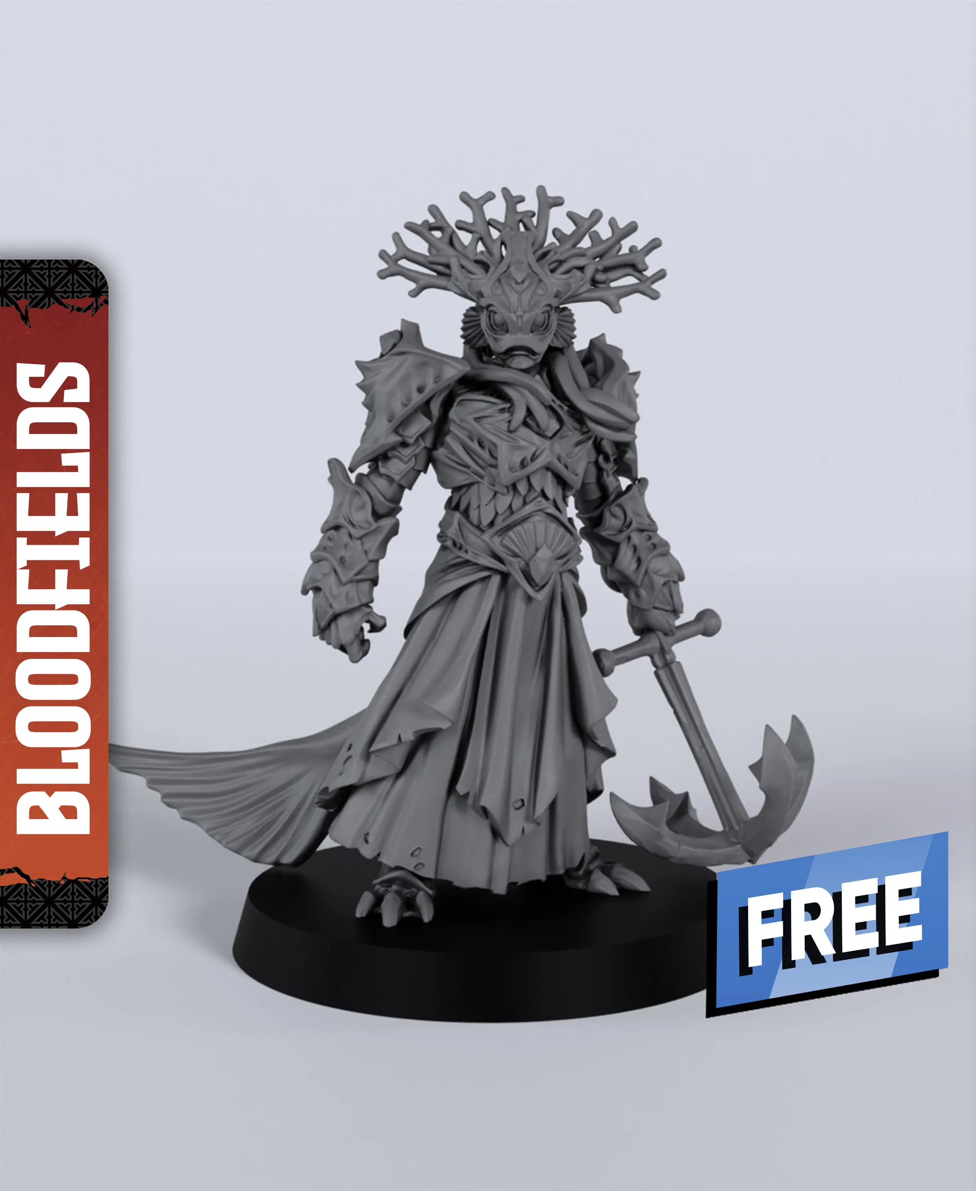 Sayl the Drowner - With Free Dragon - 5e DnD Inspired for RPG and Wargamers 3d model