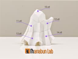 Low Poly Ghost Magnet Puzzle (No supports, no AMS) 3d model