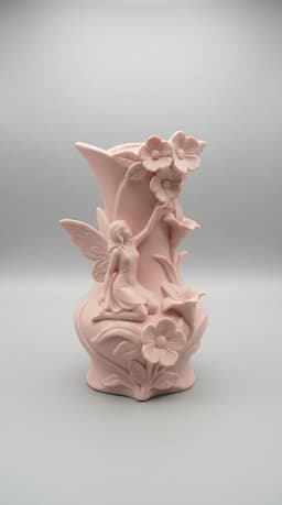 Fairy Garden Sculptural Vase - Whimsical Floral Home Decor & Flower Urn 3d model
