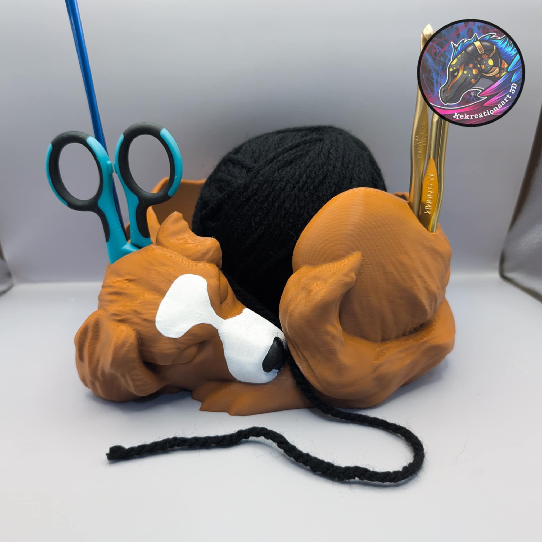 dog yarn bowl 3d model
