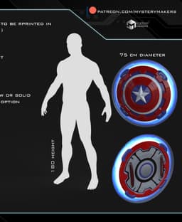 Captain America energy shield 3d model