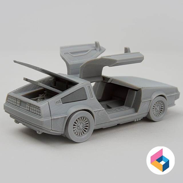 Foldable car Delorean 3d model