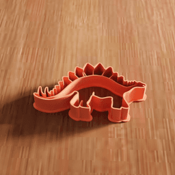Stegosaurus Dinosaur Cookie Cutter Utensil 3d model